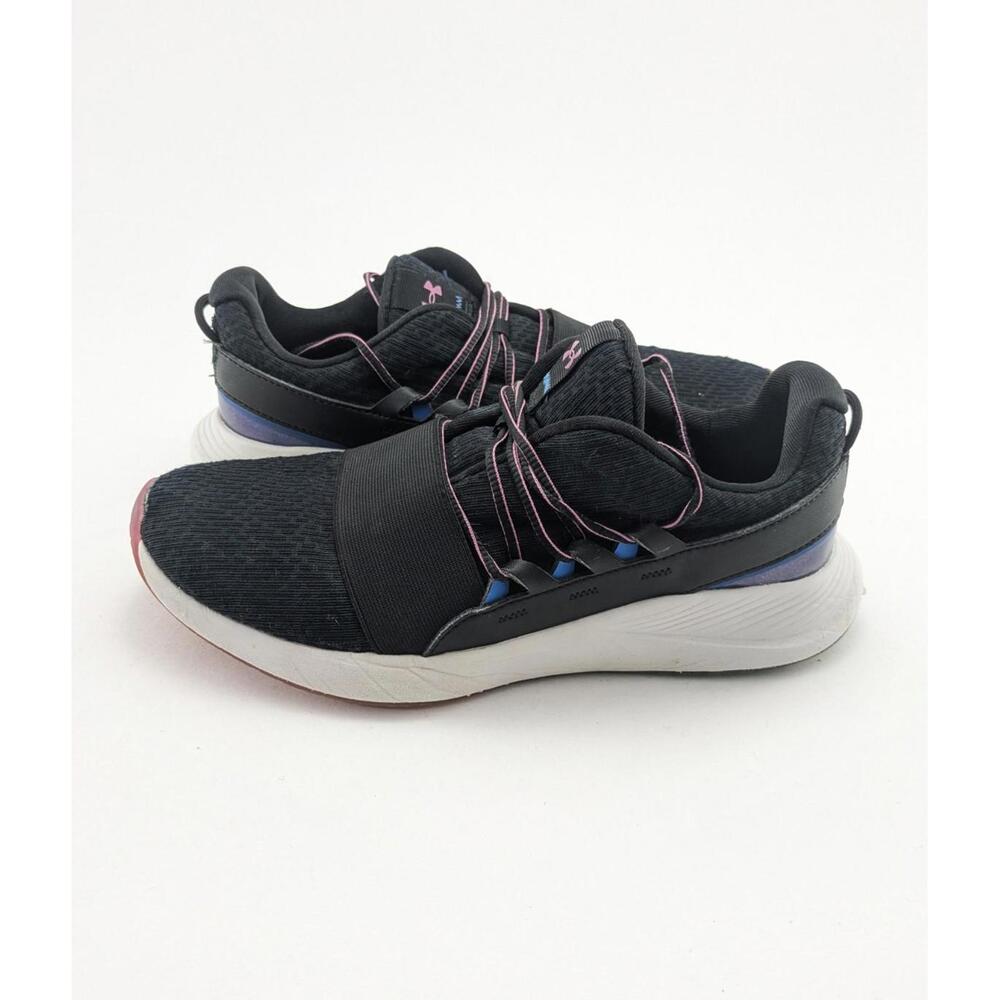 Women Under Armour Charged Breathe Black White Running Shoes 3023658-001 Size 10